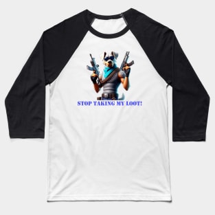 Fortnite inspired male dog warrior Baseball T-Shirt